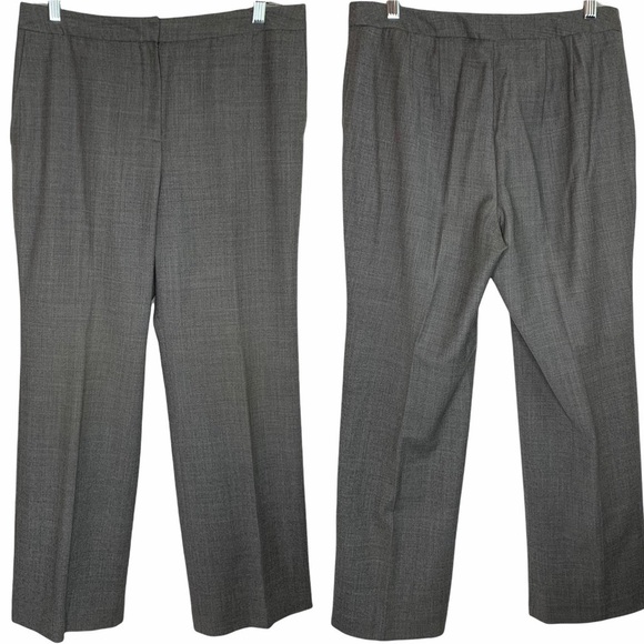 Talbots Women’s Gray Wool Blend High Rise Straight Leg Slacks Trousers Size 8 P - Picture 1 of 16